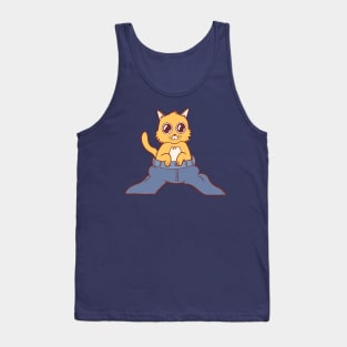 Cat in Human Pants Tank Top